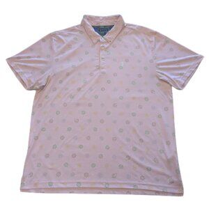 William Murray Golf Pink Floral Print Polo Shirt XL